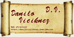 Danilo Viciknez vizit kartica